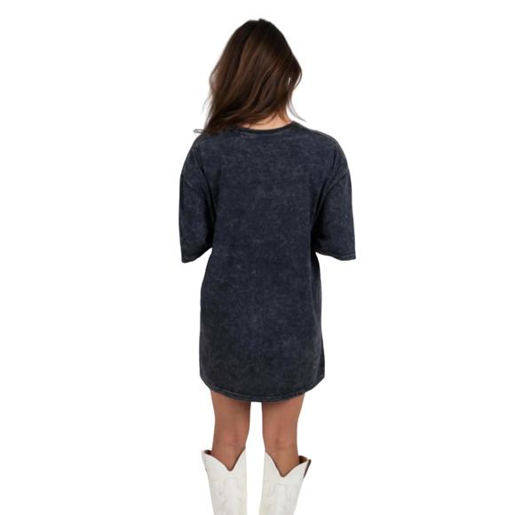 NEW COUTURE ENTERPRISES wild west oversized tee top in black wash - Picture 2 of 2